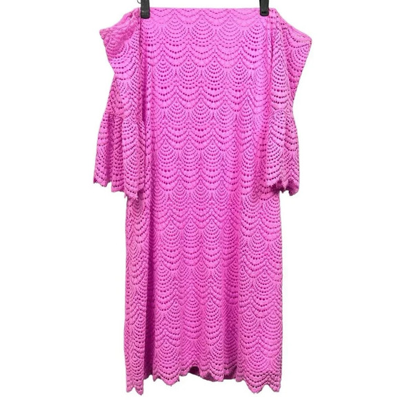 Lilly Pulitzer Dresses & Skirts - Lilly Pulitzer Lexa Dress Lilac Rose Scalloped Shell Lace Size XL NWT $198